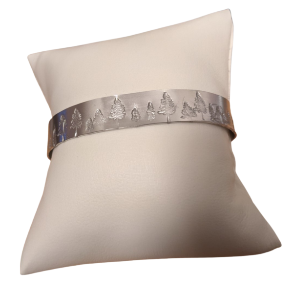 Forest Northwoods Silver Cuff Bracelet