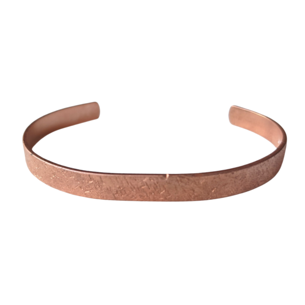 Copper handmade textured cuff bracelet