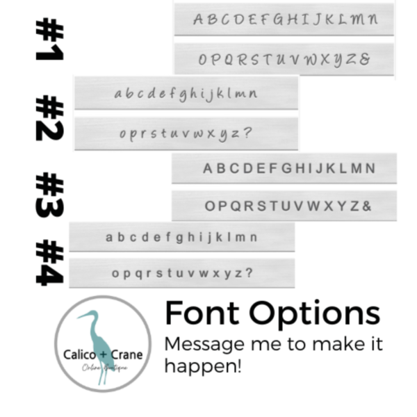 Font Stamp Options