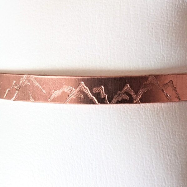 Mountain Copper Bracelet close up